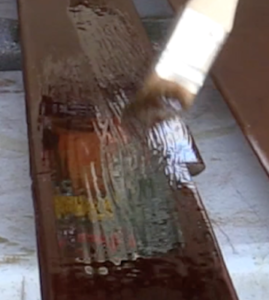 Closeup of Varnished wood