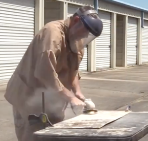 Preparing the test surfaces - how to Polyester or Epoxy for boat repair